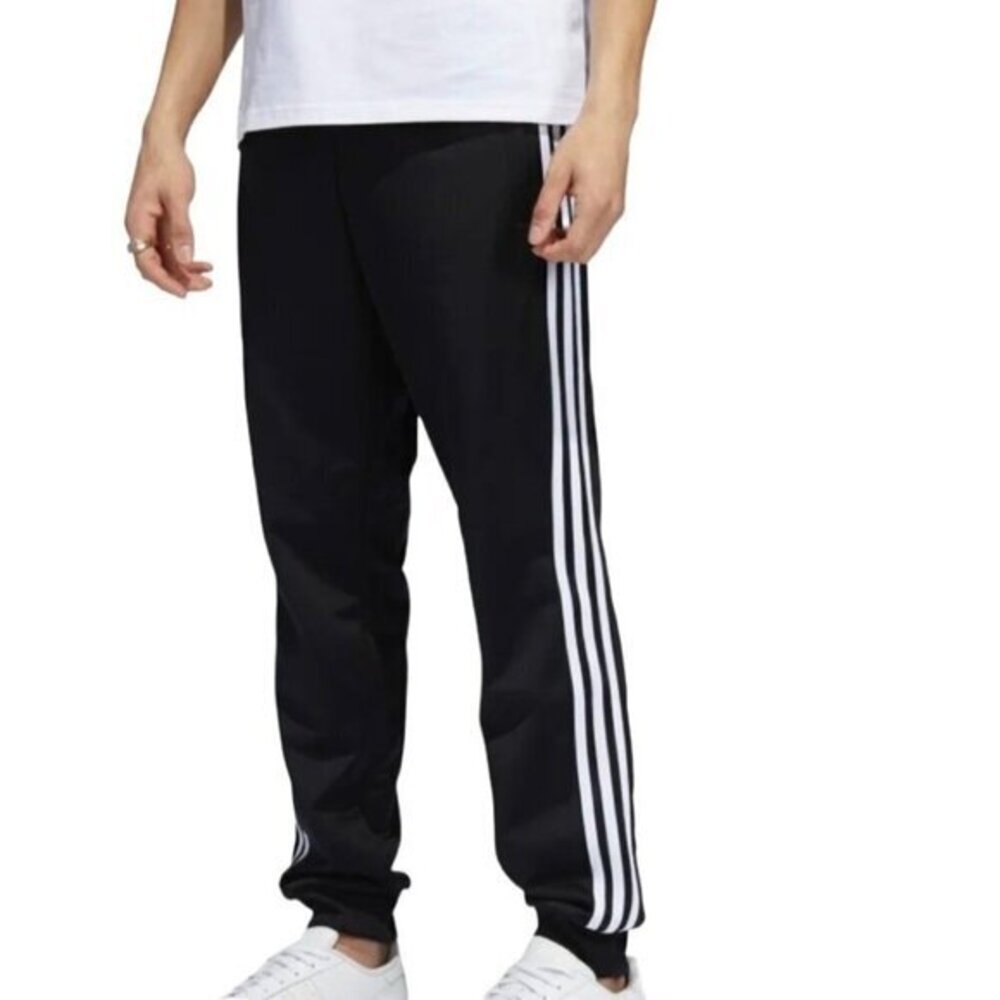 ADIDAS Men's‎ Pants Originals 3 Stripe Track Black/White H31304 Size XL Slim Fit